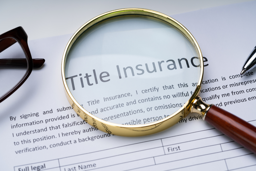 title insurance form on table